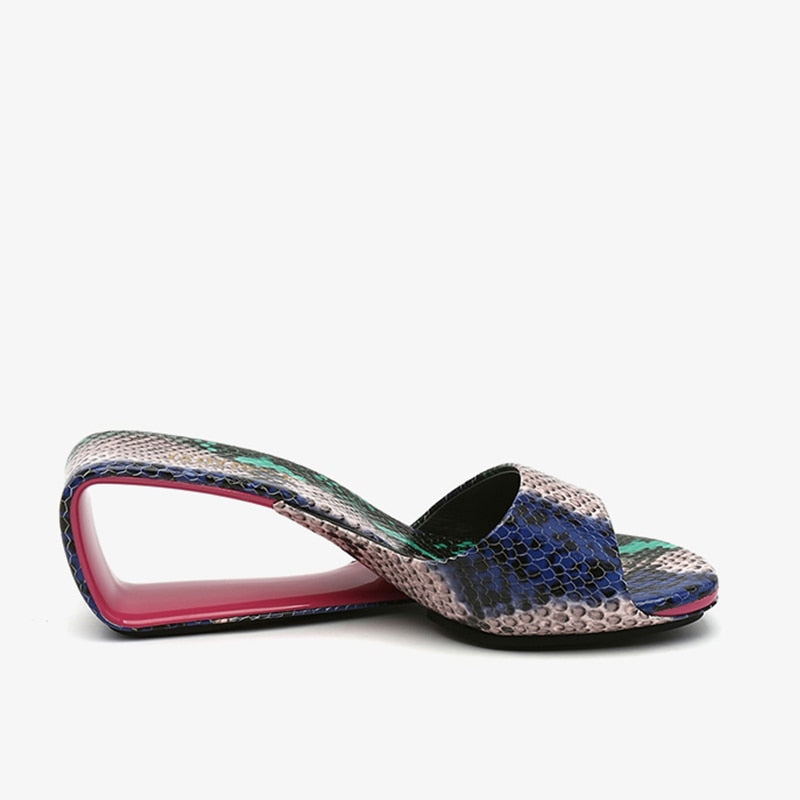 Senji Hollow Heel Geometry Sandals