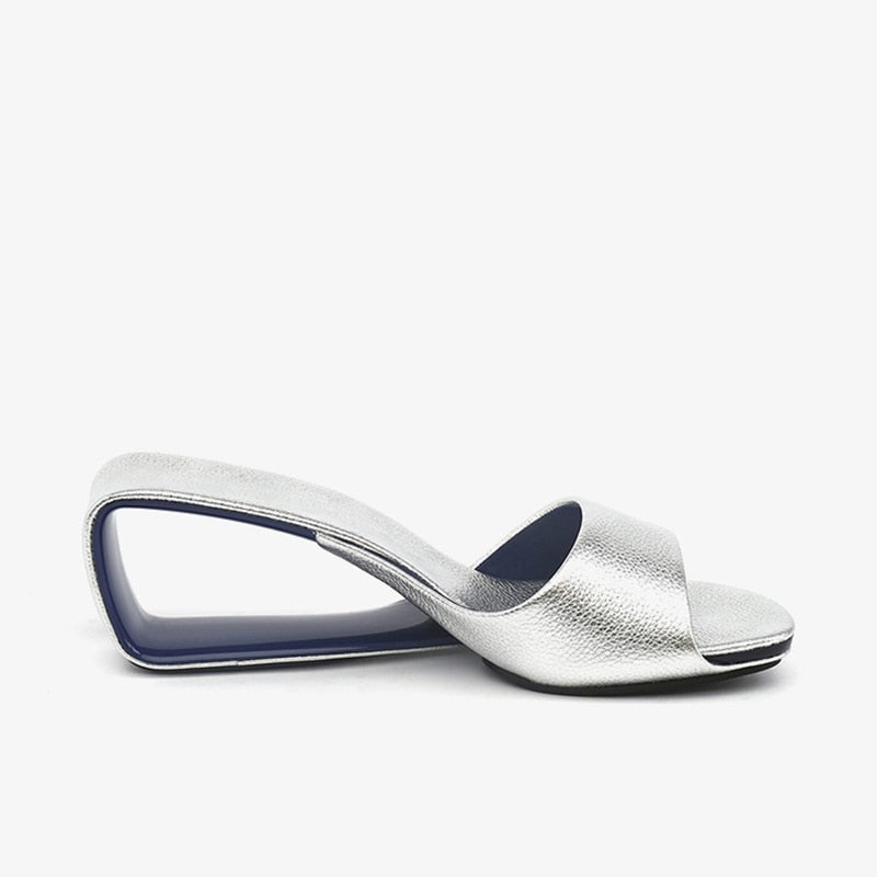 Senji Hollow Heel Geometry Sandals