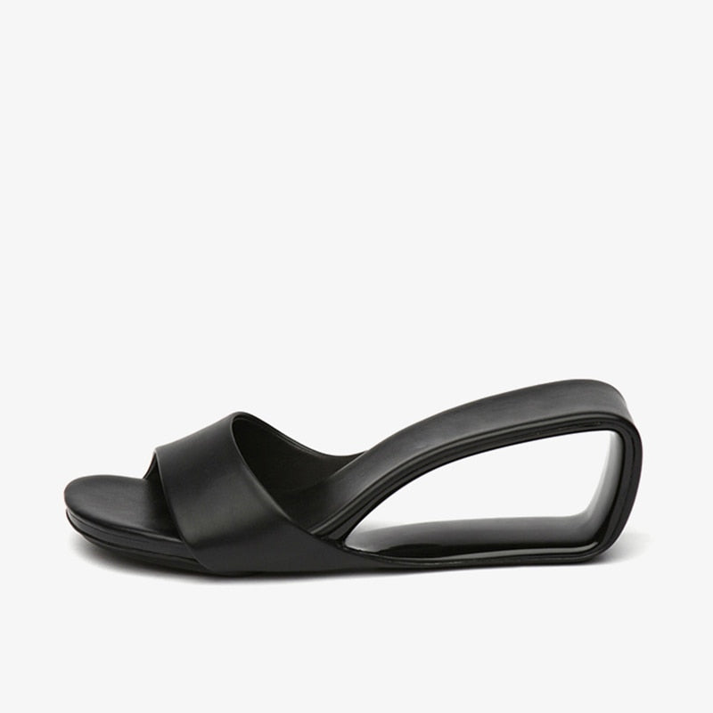Senji Hollow Heel Geometry Sandals
