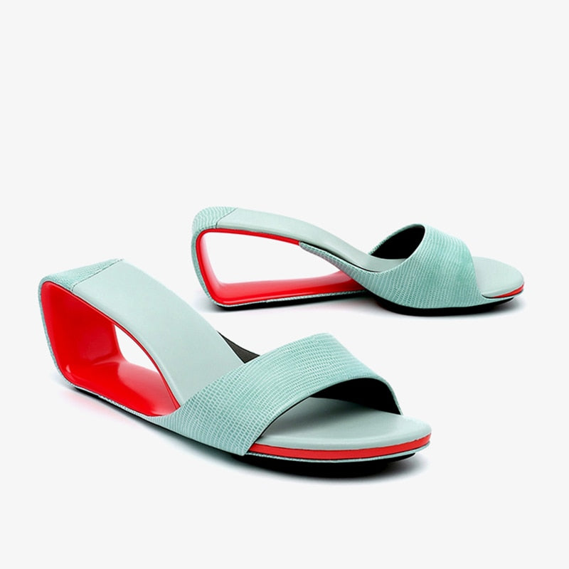 Senji Hollow Heel Geometry Sandals