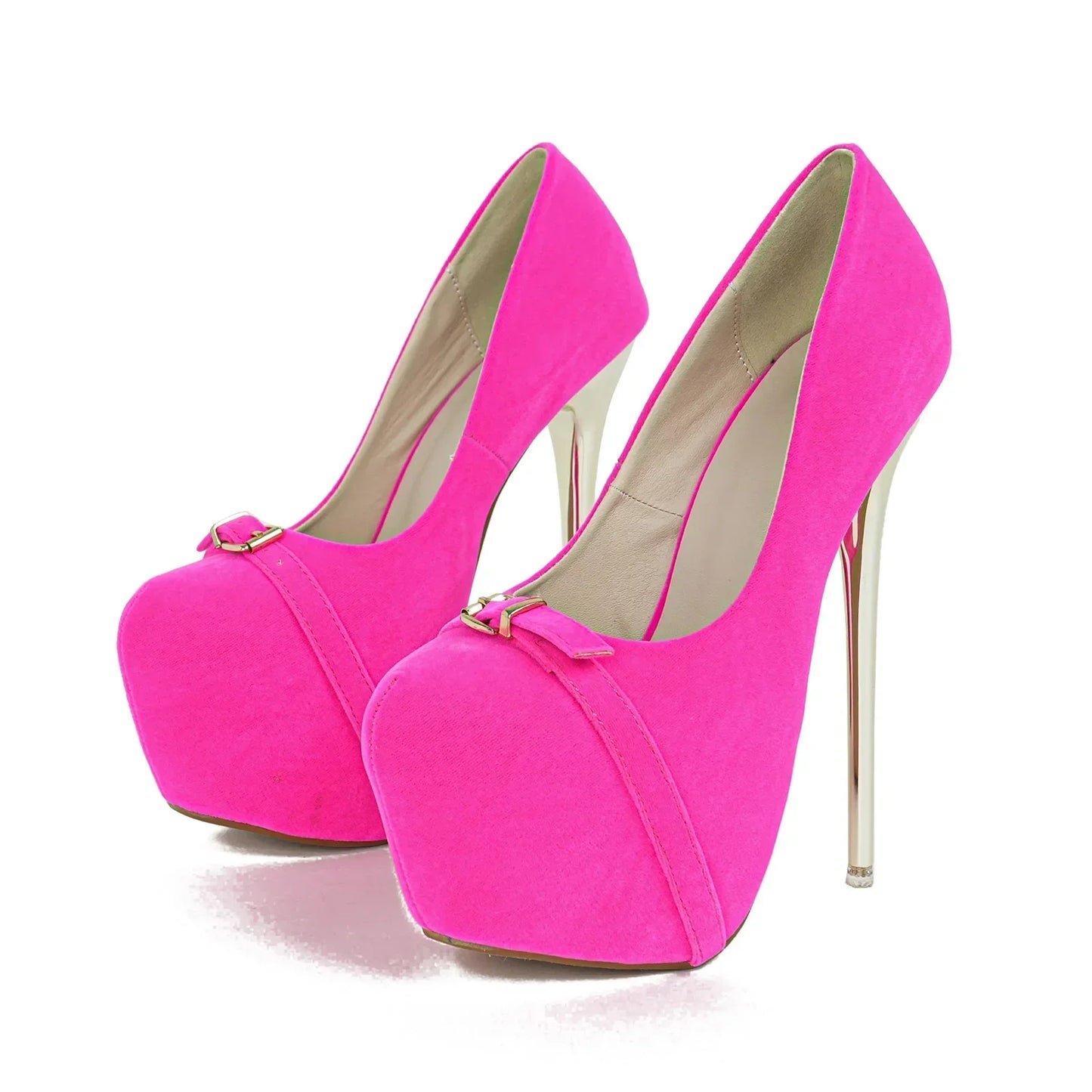 Elegant 16CM Thin High Heel Women's Pumps Suede Shallow High Heel High Heel