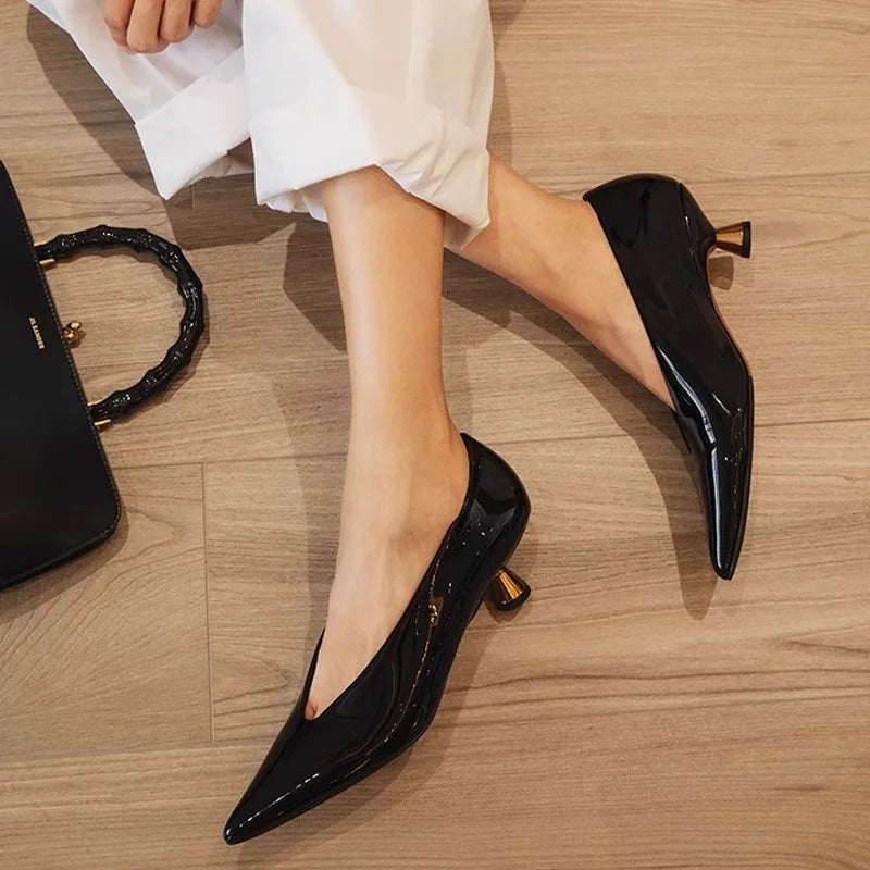 Highs Pointed Shal Summer Fashion Party Dress Shoes Low Heel Pumps