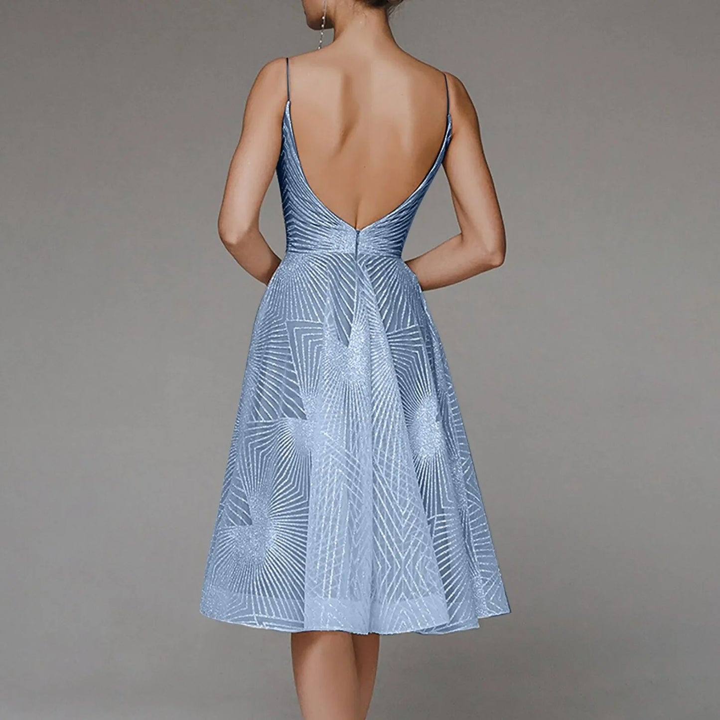 Luxurious Long Formal Party Elegant Evening Midi Dress