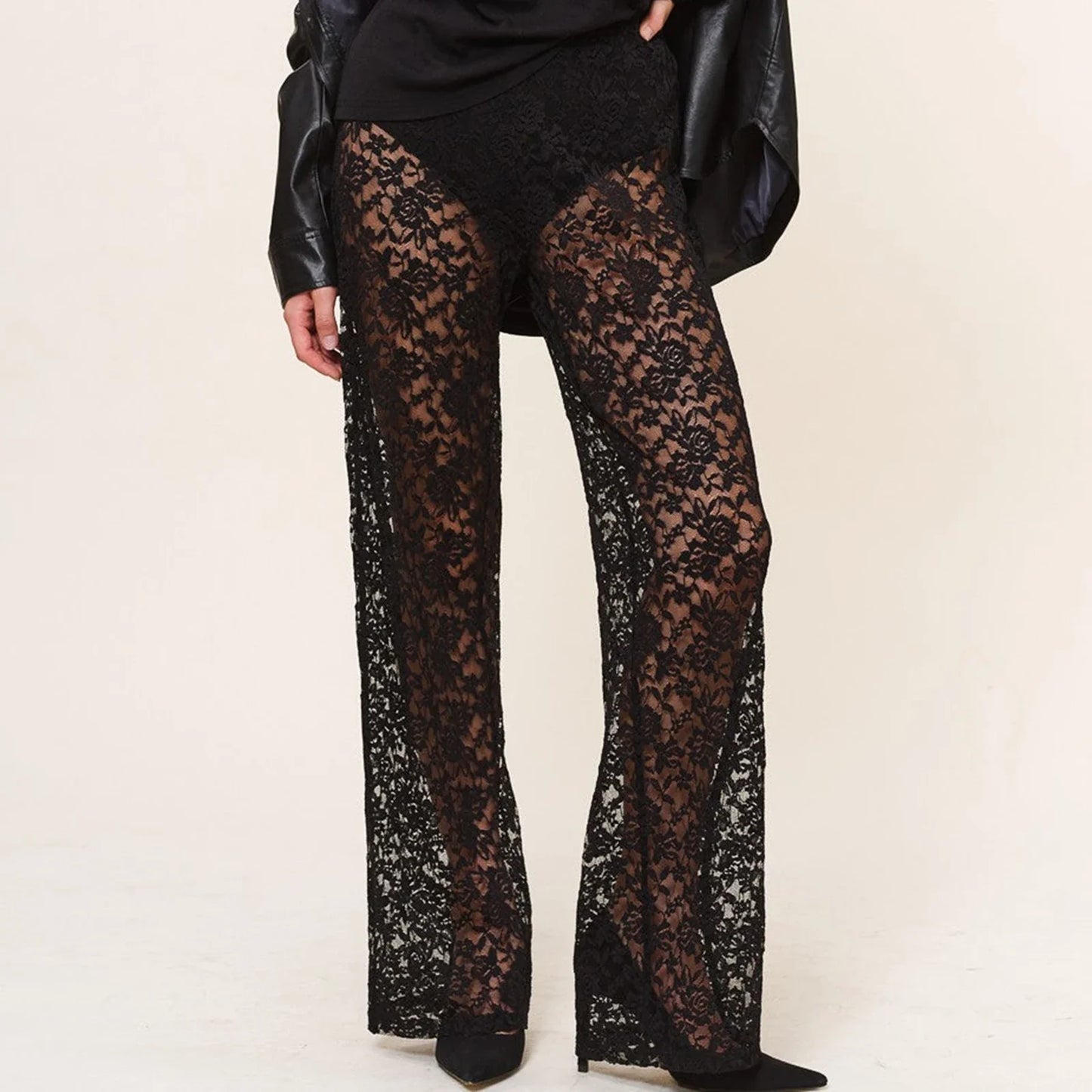 Sheer Lace Transparent Halloween Pants