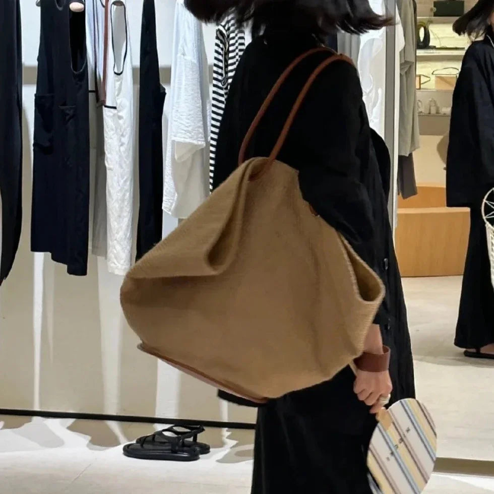 Elkin Large Minimalist Casual Straw Tote