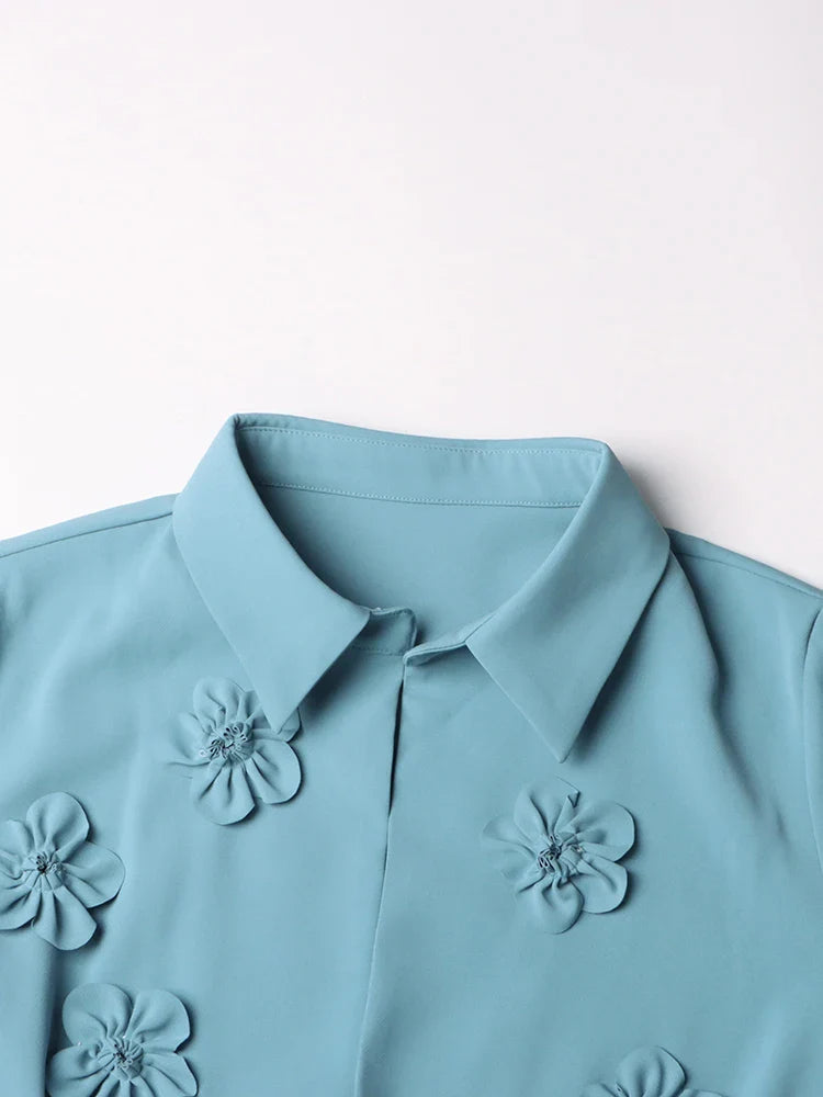 Kass Flower Appliques Elegant Romper