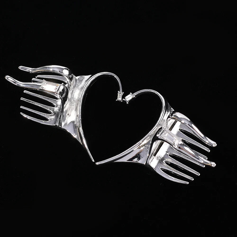 Punk Silver Fairy Hair Claw Ear Cuff