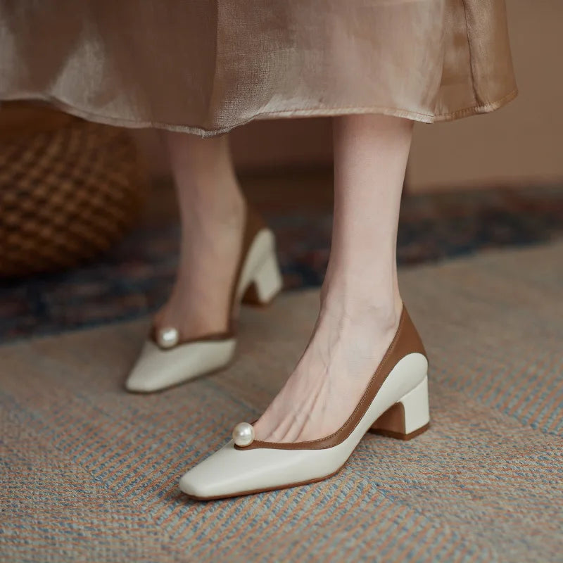 Mirah Pearl Accent Retro Pumps