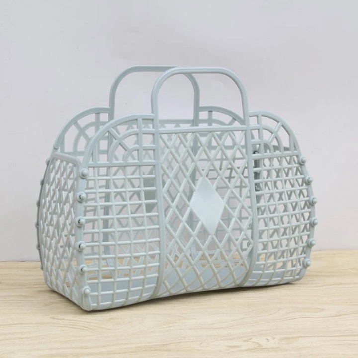 Candy Colors PVC Assembly Mesh Basket Bag