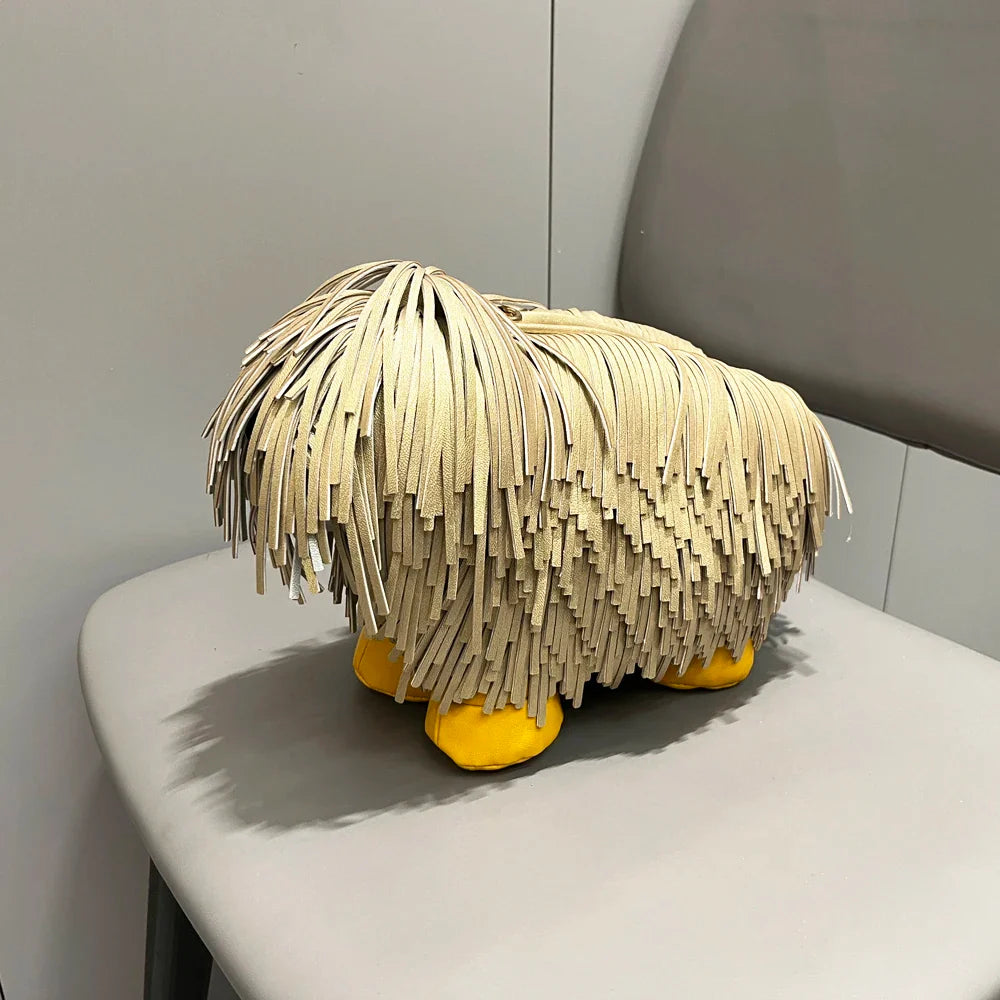 Mini Shaggy Dog Tassel Bags