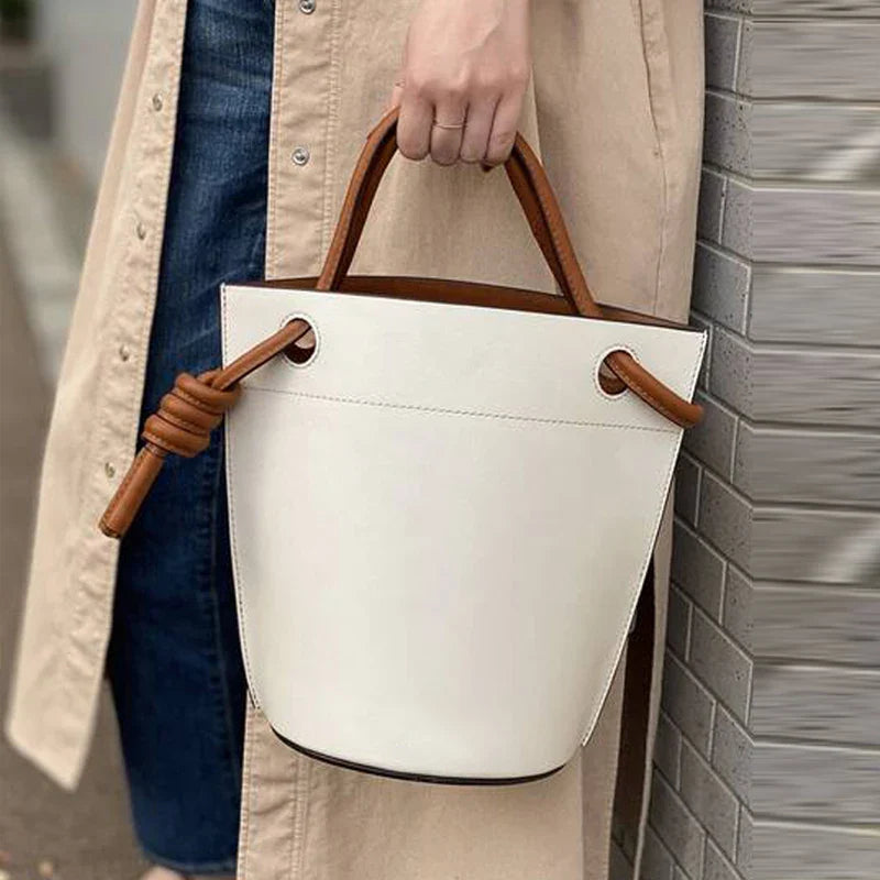 Tara Minimalist Knot Detail Bucket Bags