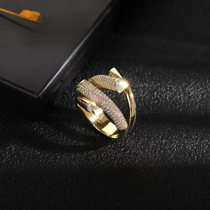 CZ Double Wrap Rings - Gold or Silver