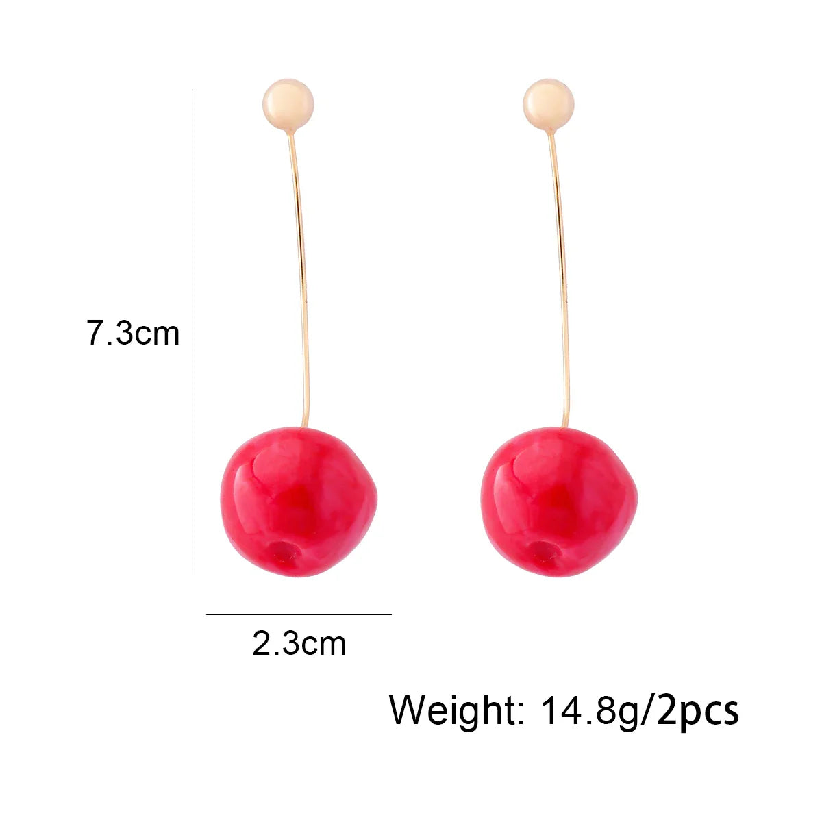 Chic Cherry Drop Earrings
