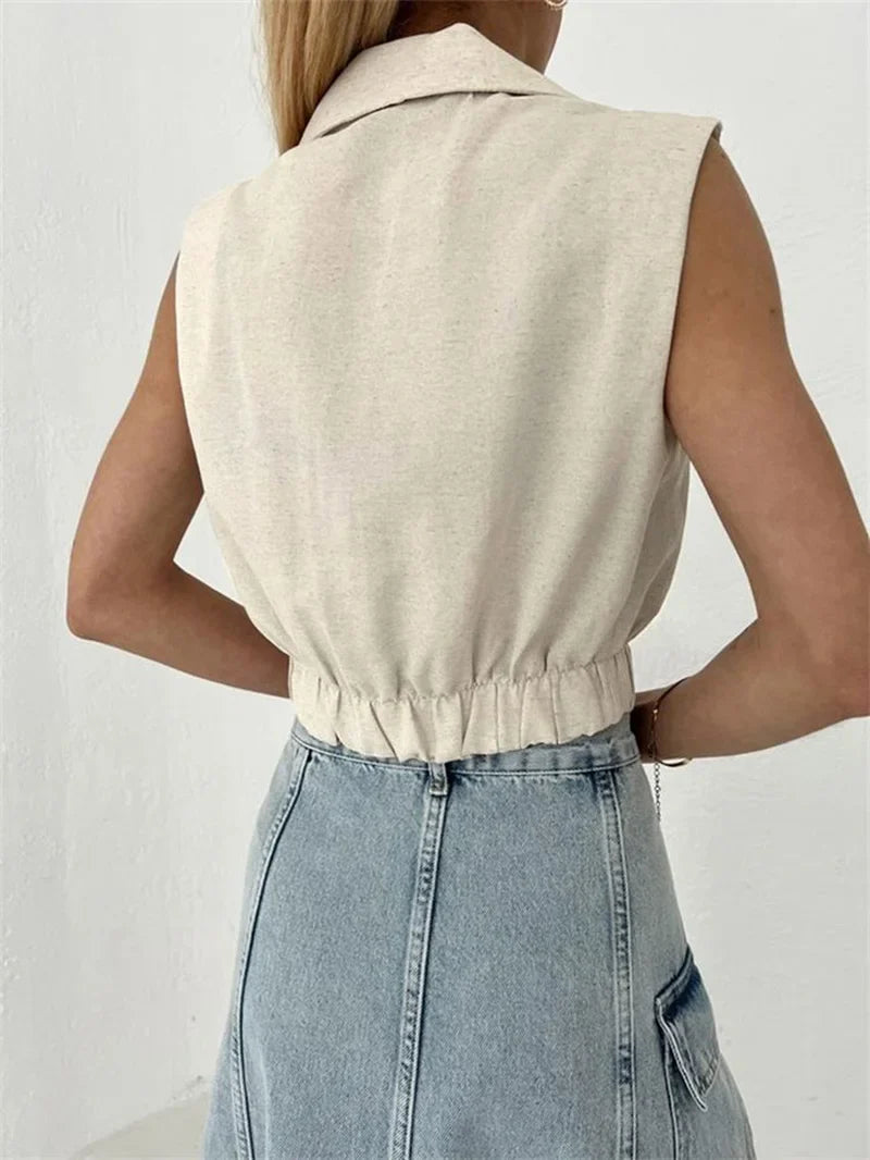 Mesa Cropped Vest Jacket
