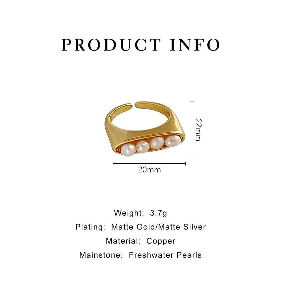 Pearl Pea Pods Rings - Gold or Silver