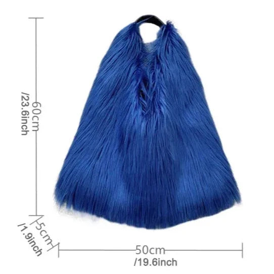 Shaggy Faux Fur Jumbo Hobo Bags