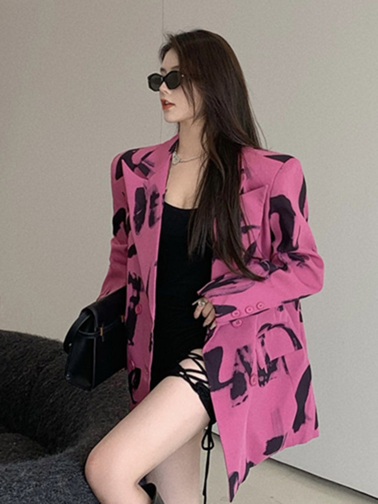 Shiela Abstract Print Blazer