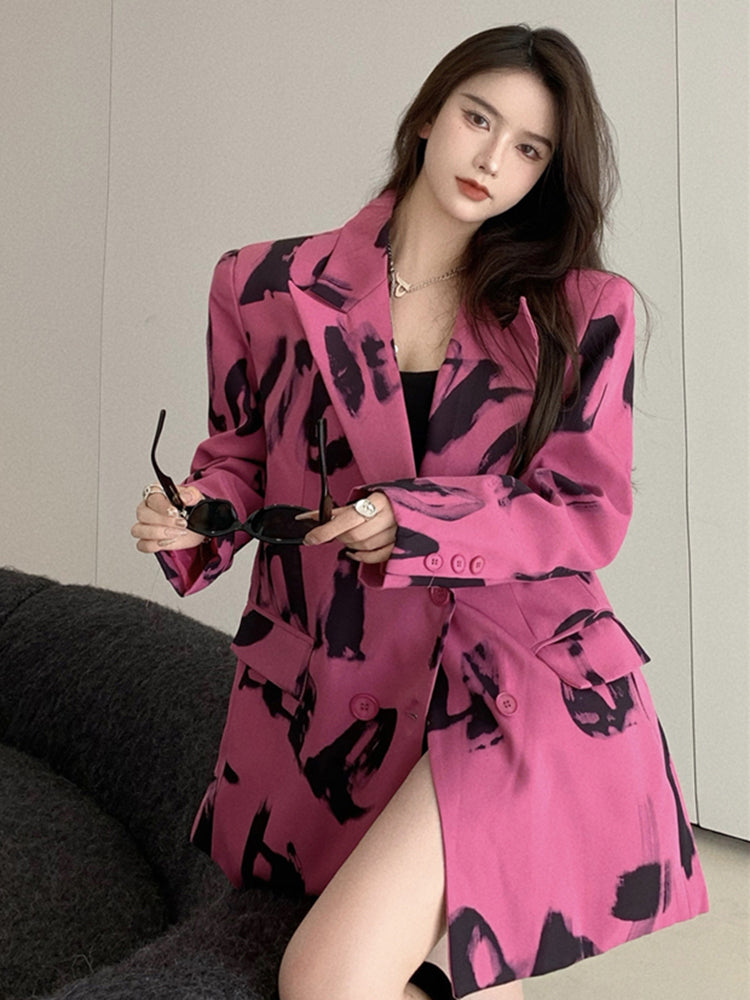 Shiela Abstract Print Blazer