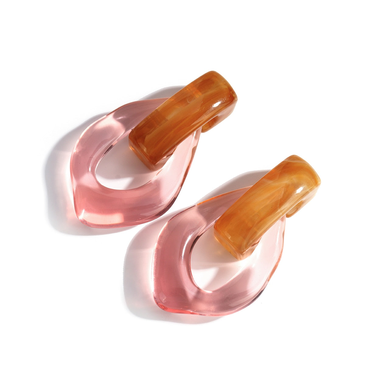 Sia Colorful Clear Resin Acrylic Water Drop Earrings  - 6 Colors