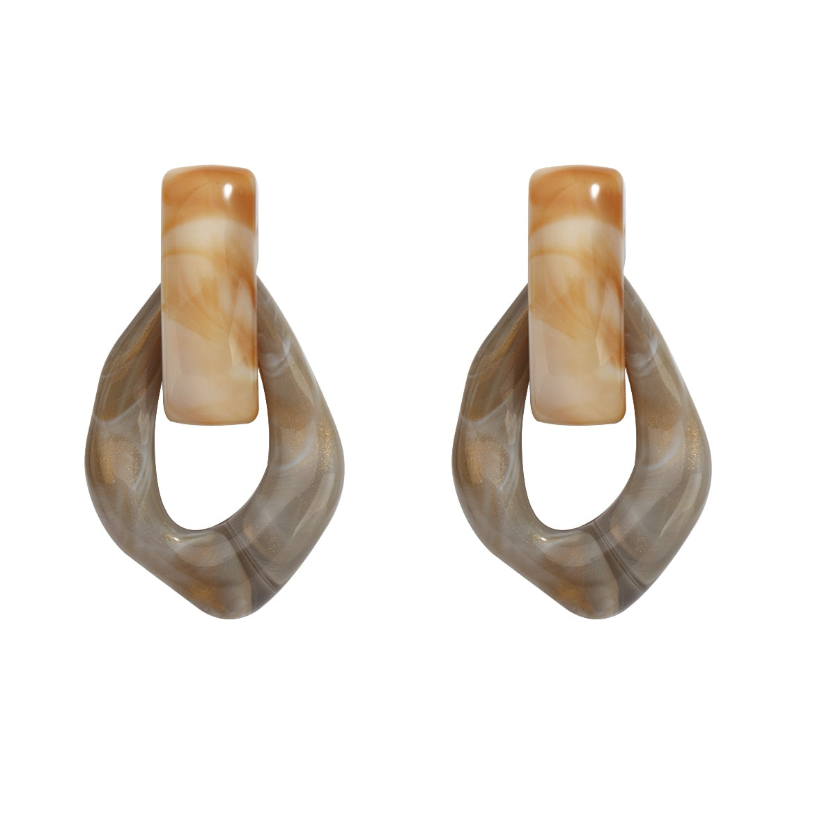 Sia Colorful Clear Resin Acrylic Water Drop Earrings  - 6 Colors