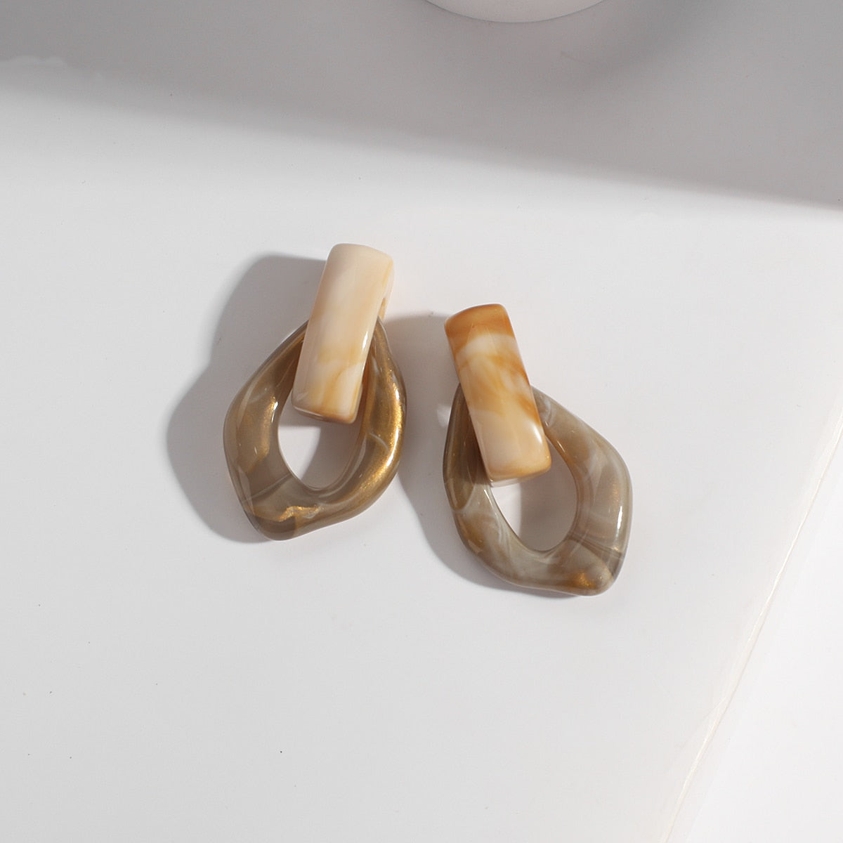 Sia Colorful Clear Resin Acrylic Water Drop Earrings  - 6 Colors