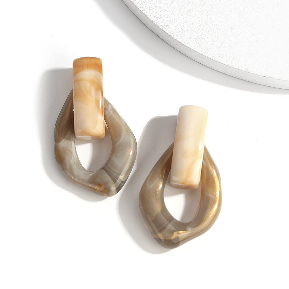 Sia Colorful Clear Resin Acrylic Water Drop Earrings  - 6 Colors