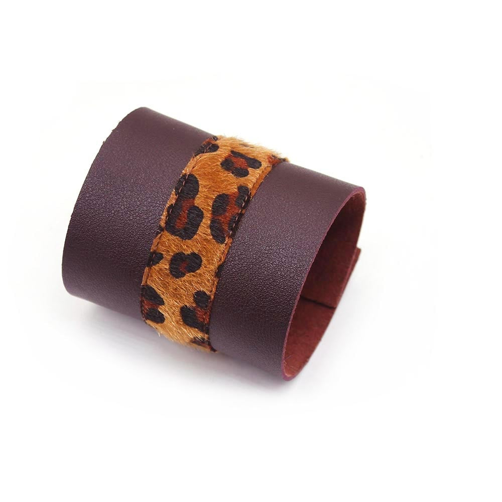 Sian Animal Print Cuff Leather Bracelet - 6 Patterns