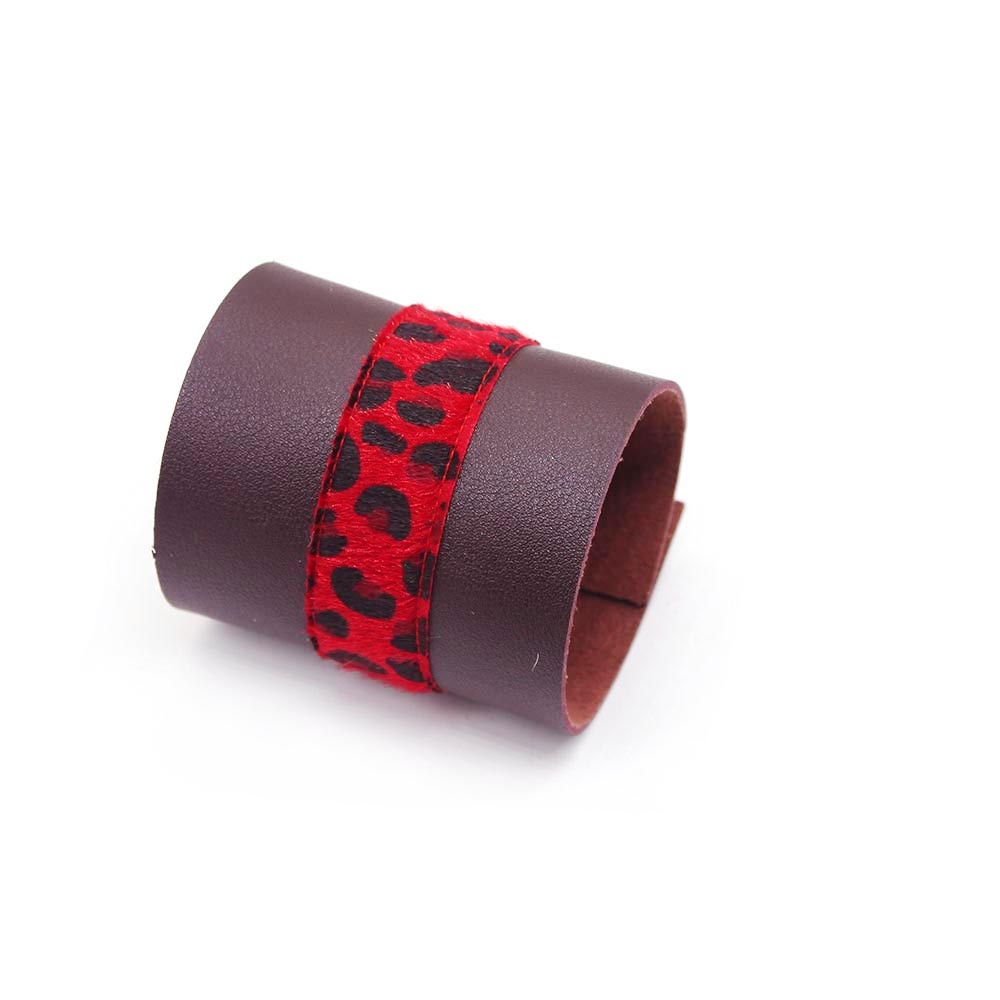 Sian Animal Print Cuff Leather Bracelet - 6 Patterns