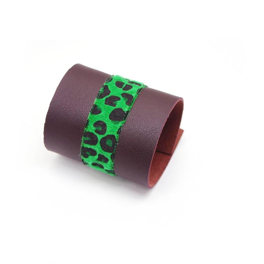 Sian Animal Print Cuff Leather Bracelet - 6 Patterns