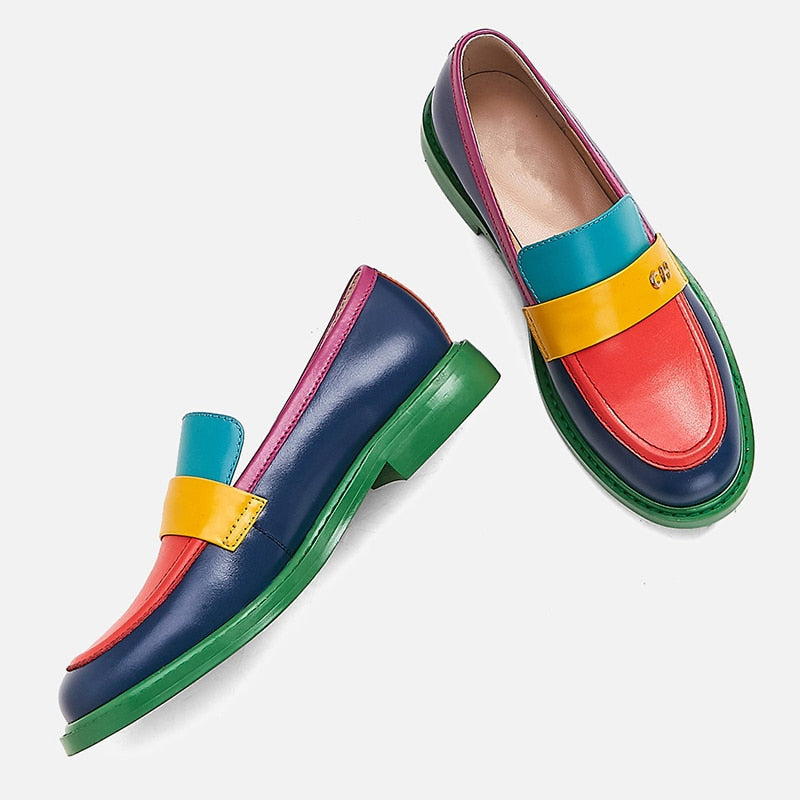 Sidney Multi Color Block Genuine Leather Loafer - 2 Styles