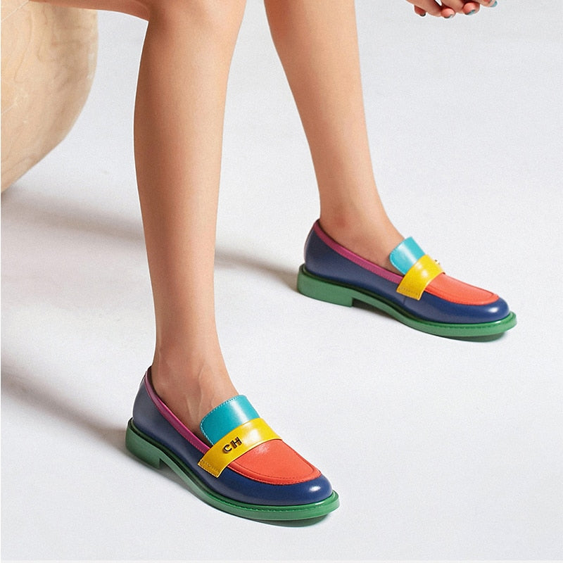 Sidney Multi Color Block Genuine Leather Loafer - 2 Styles