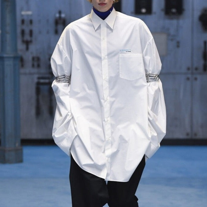 Silver Skull Hand Cuff Bracelet - 3 Colors