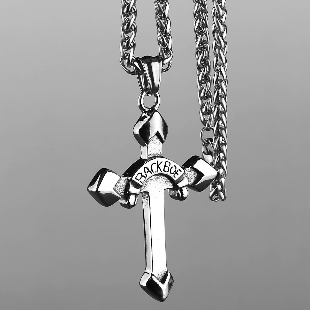 Simple Cross Letter Necklace