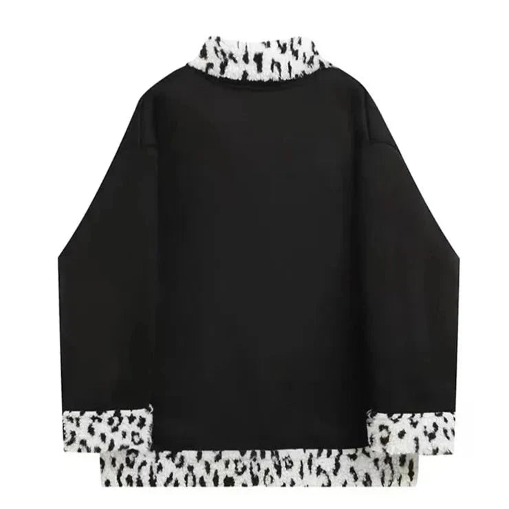 Siobhan Reversible Leopard Faux Fur Biker Jacket