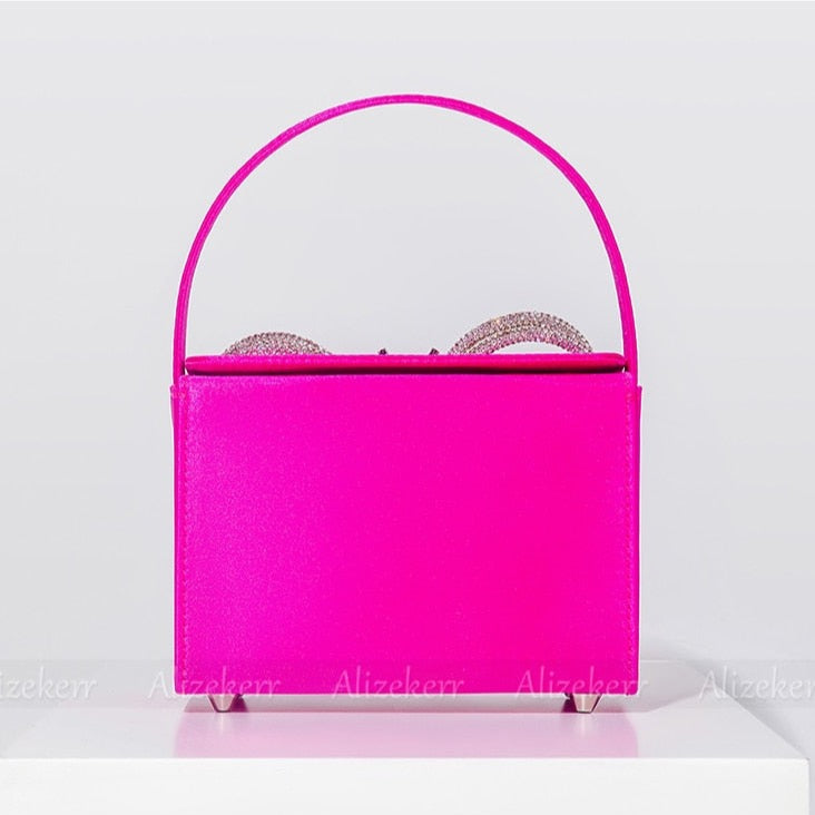 Siria Crystal Butterfly Bow Evening Bags - 8 Colors