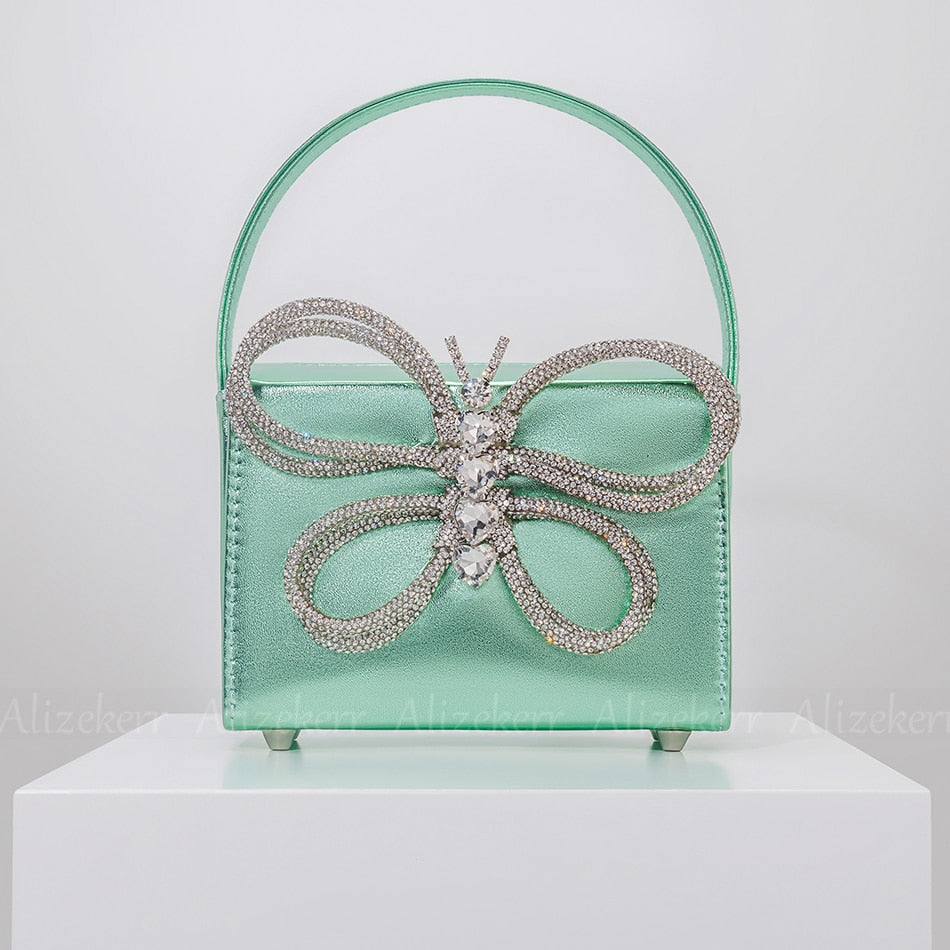 Siria Crystal Butterfly Bow Evening Bags - 8 Colors