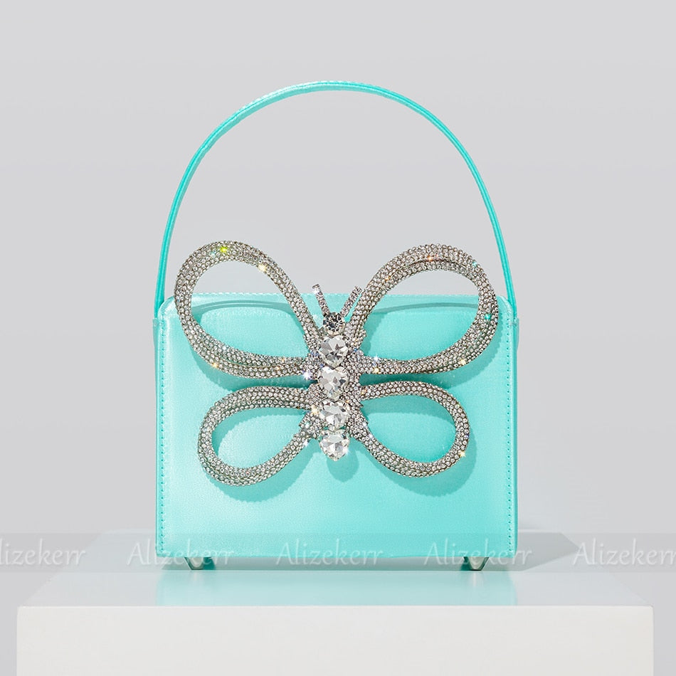 Siria Crystal Butterfly Bow Evening Bags - 8 Colors