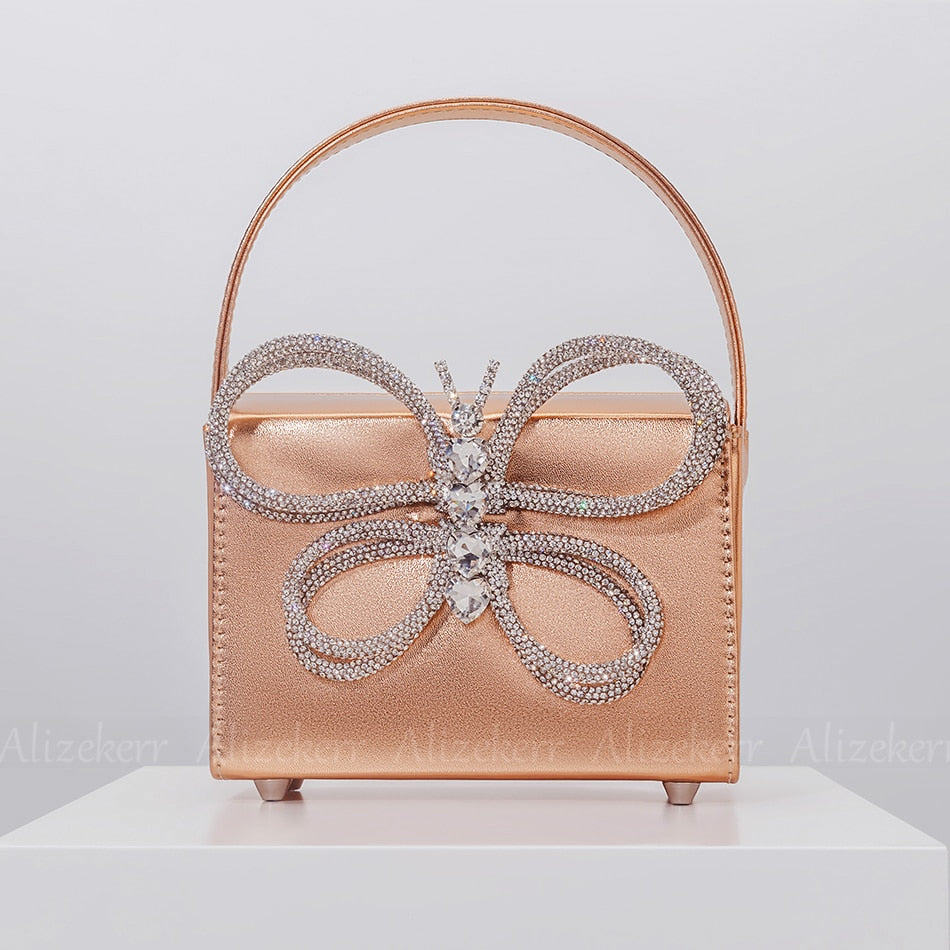 Siria Crystal Butterfly Bow Evening Bags - 8 Colors