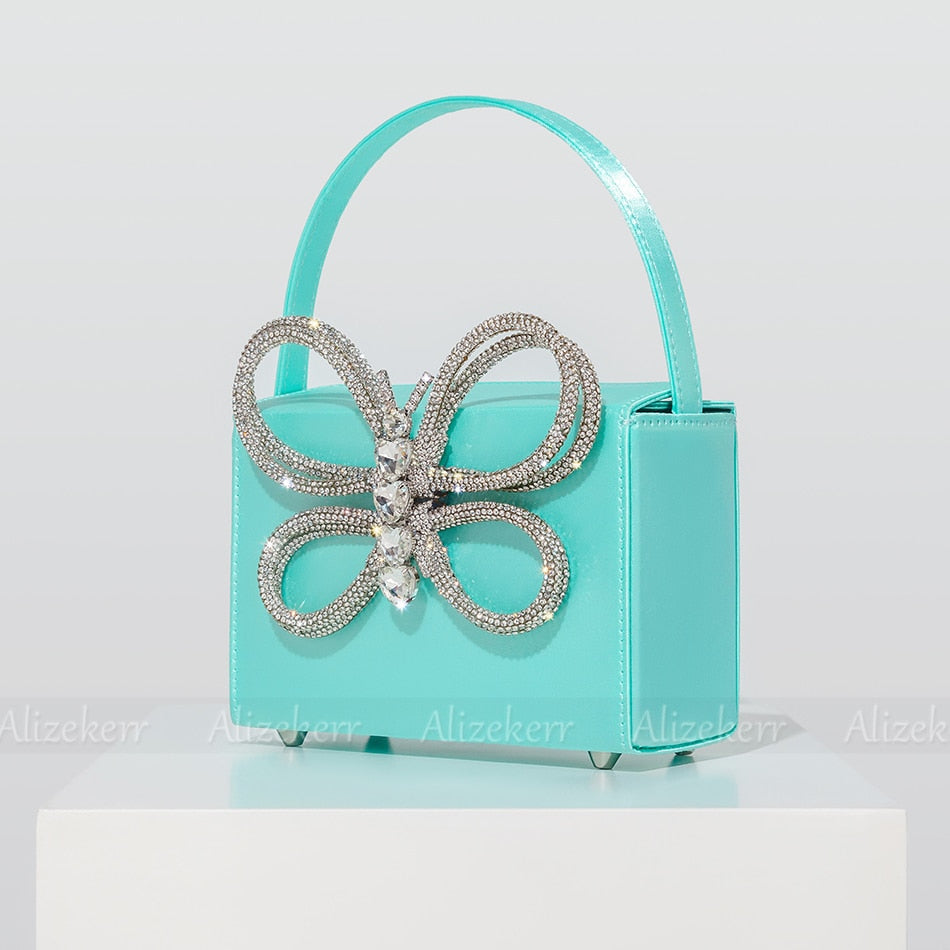 Siria Crystal Butterfly Bow Evening Bags - 8 Colors