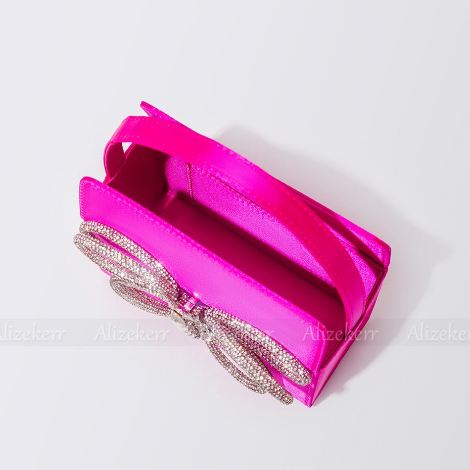 Siria Crystal Butterfly Bow Evening Bags - 8 Colors