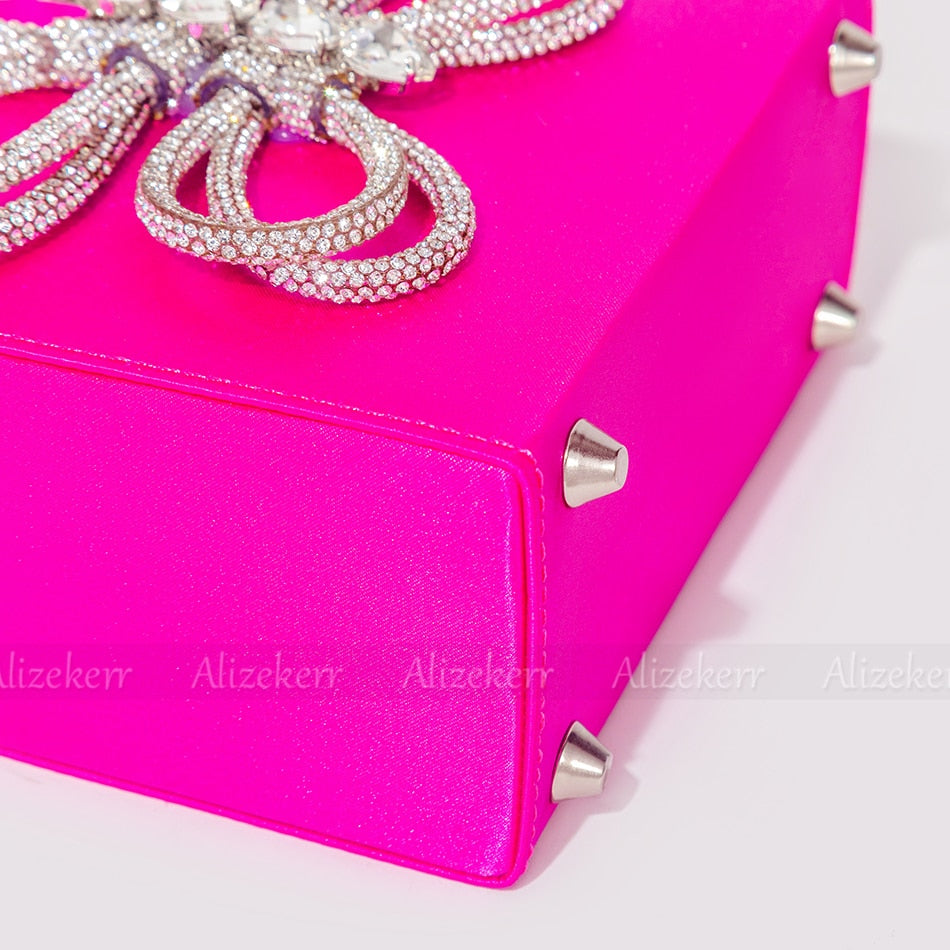 Siria Crystal Butterfly Bow Evening Bags - 8 Colors