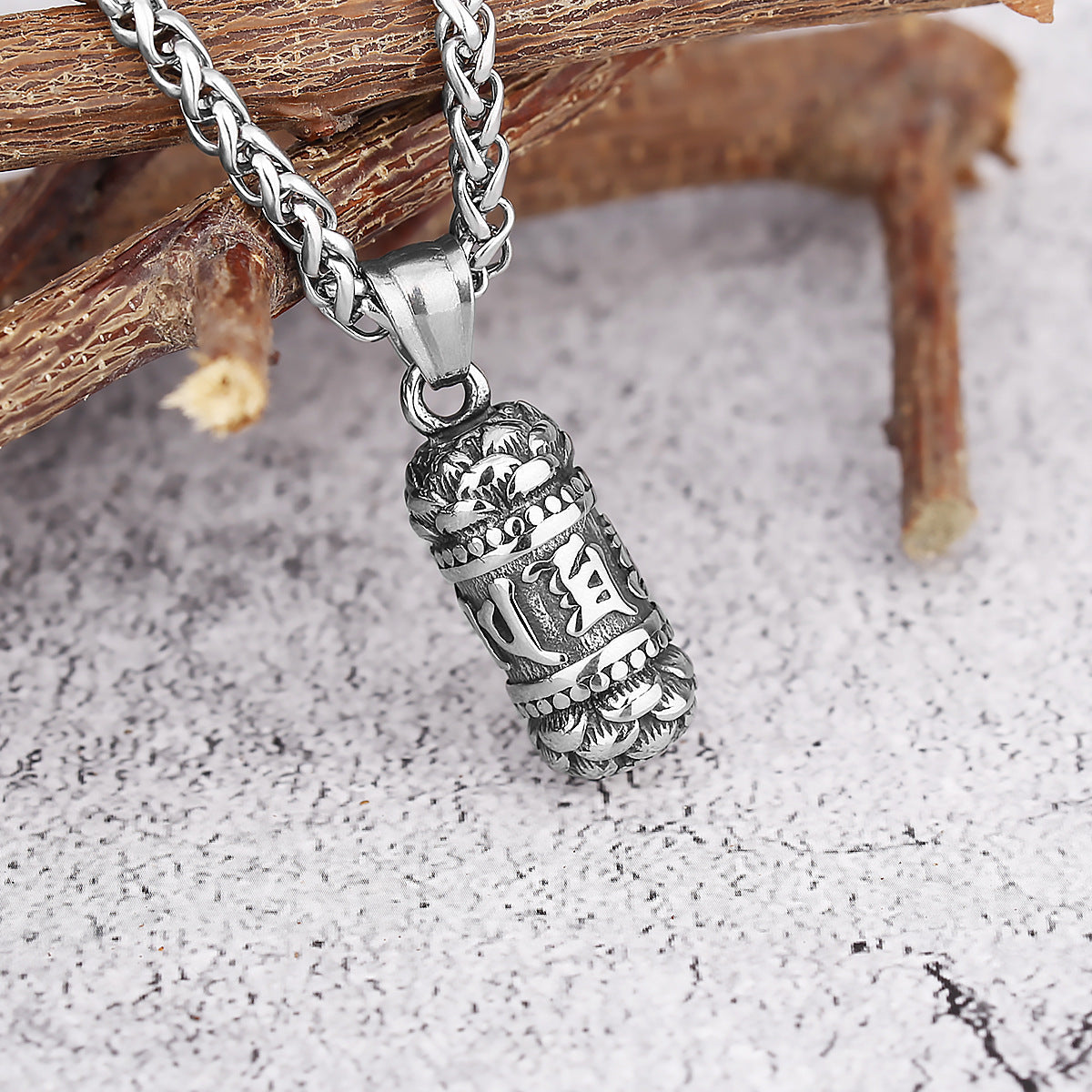 Six-Character Mantra Lotus Necklace