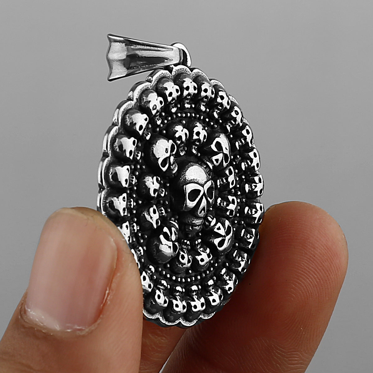 Skeleton Ghost Head Round Personality Necklace