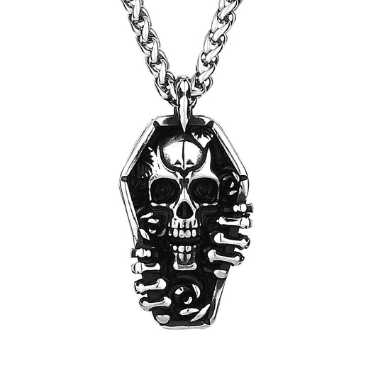 Skull Head & Hands Necklace