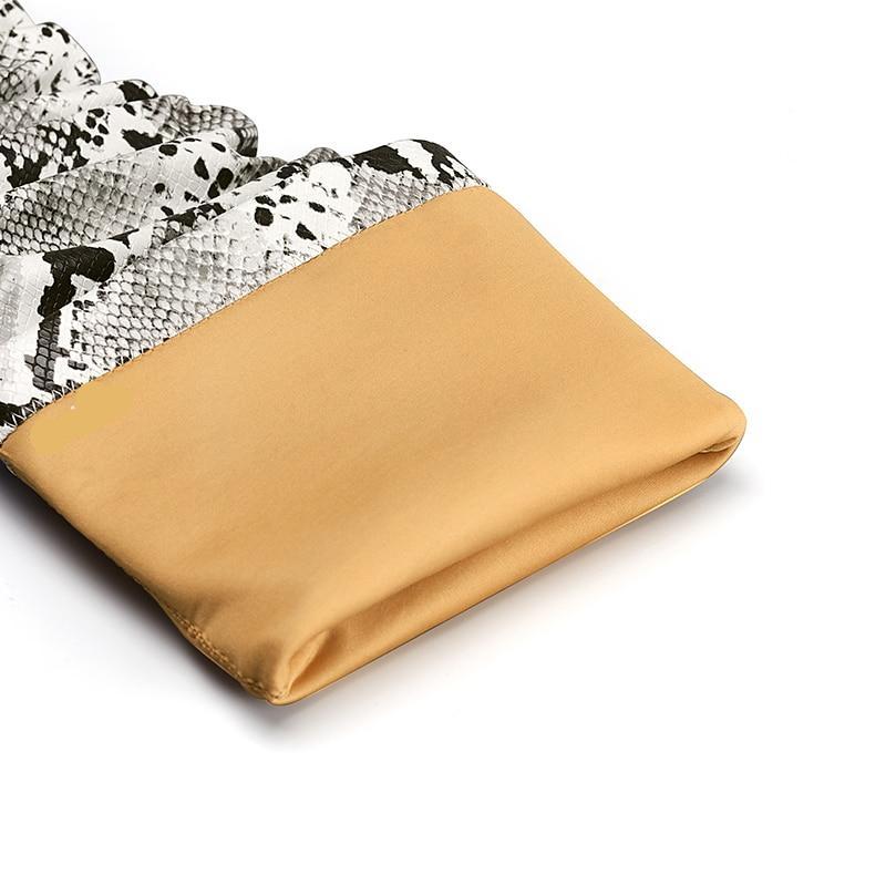 Slouchy Thigh High Snakeskin Print Boots