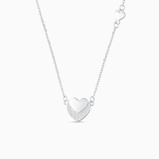 Sparkling Heart in Heart Necklace
