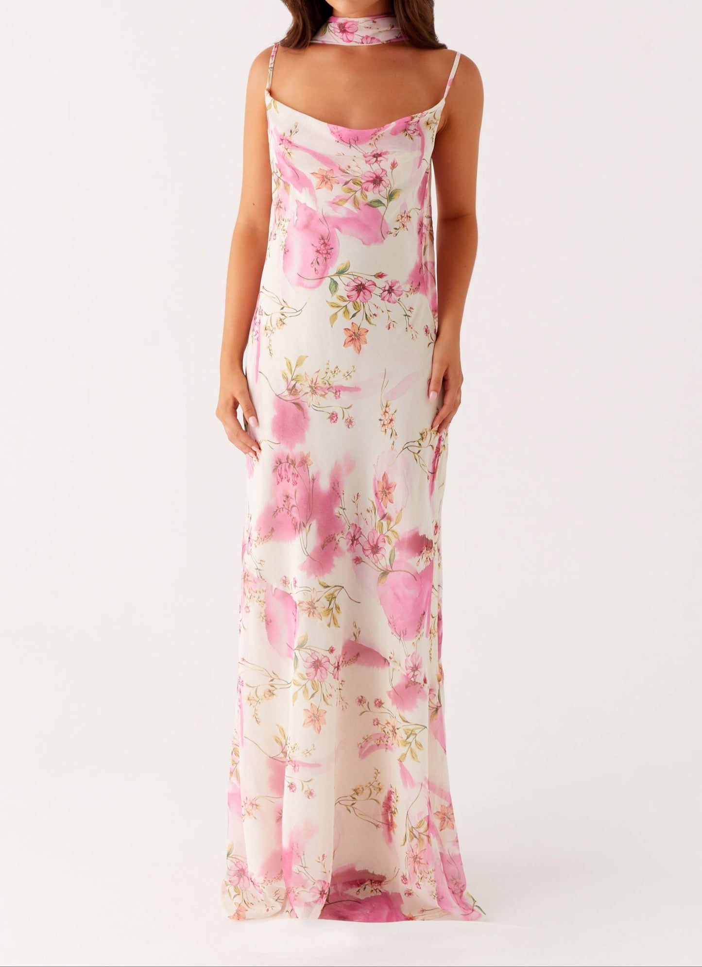 Orsola Maxi Dress - Ivory Floral Print