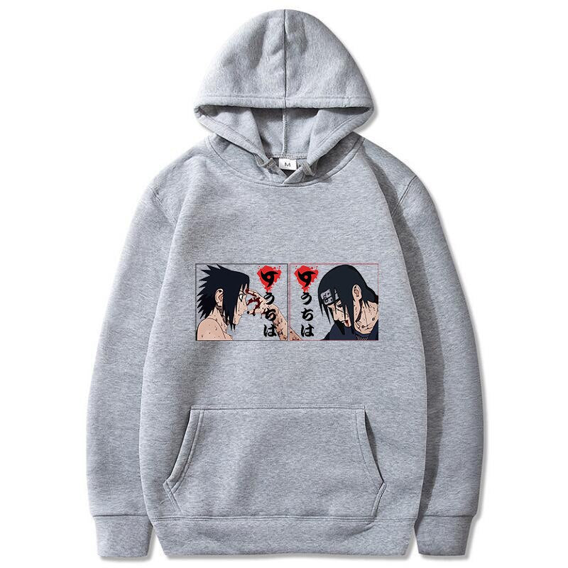 Hot Japanese Anime Print Patchwork Hoodie