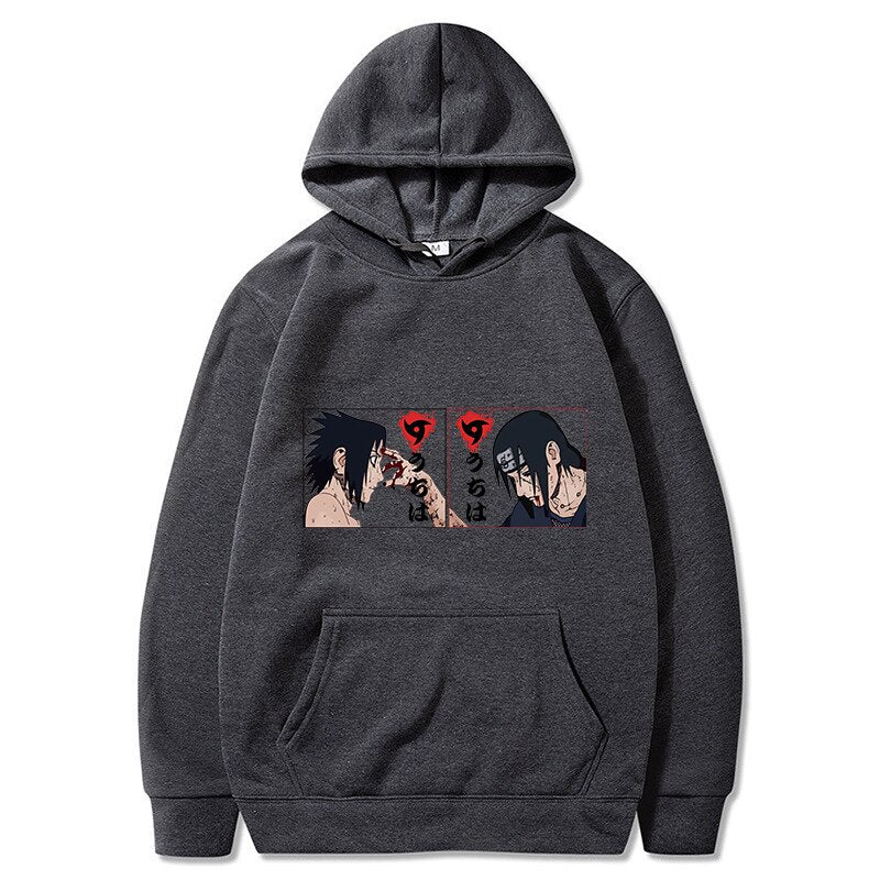 Hot Japanese Anime Print Patchwork Hoodie