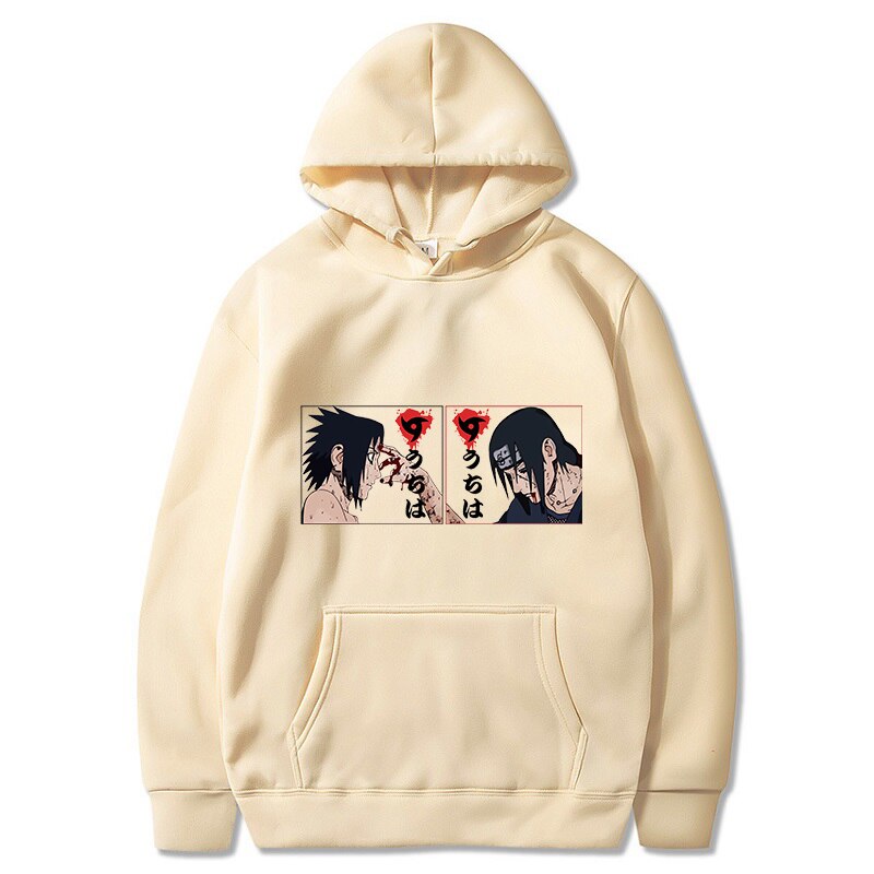 Hot Japanese Anime Print Patchwork Hoodie